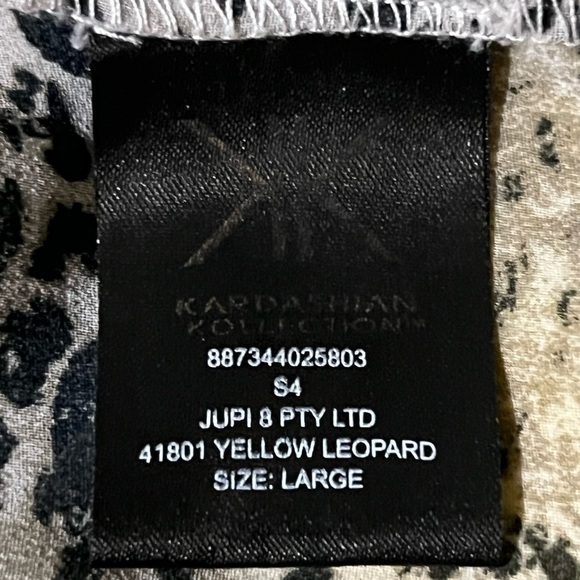 Kardashian Kollection Sheer Black and Yellow Blouse - Picture 7 of 9